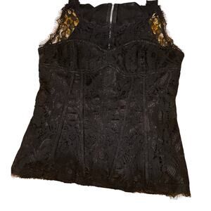 NWOT Vintage Y2K Guess by Marciano LosAngeles Black Lace Bustier Crop Top Corset